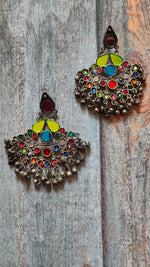 Load image into Gallery viewer, Multi-Color Afghani Chandbali Earrings
