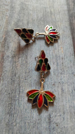 Load image into Gallery viewer, Meenakari Lotus Motifs Afghani Necklace Set
