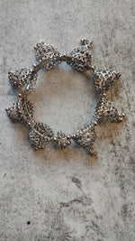 Load image into Gallery viewer, Intricately Detailed Oxidised Silver Bracelet

