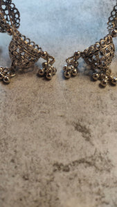 Intricately Detailed Oxidised Silver Bracelet