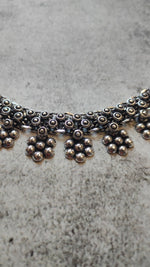 Load image into Gallery viewer, Petite Oxidised Silver Long Necklace
