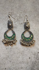 Load image into Gallery viewer, Crescent Moon Metal Dangler Earrings
