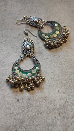 Load image into Gallery viewer, Crescent Moon Metal Dangler Earrings
