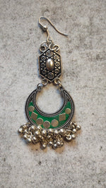 Load image into Gallery viewer, Crescent Moon Metal Dangler Earrings
