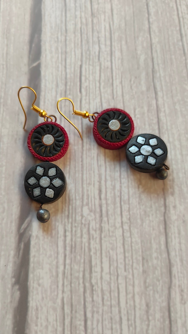 Modern Handcrafted Terracotta Clay Necklace Set