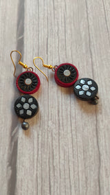 Modern Handcrafted Terracotta Clay Necklace Set