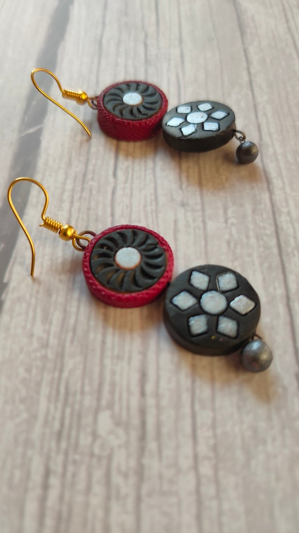 Modern Handcrafted Terracotta Clay Necklace Set