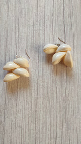 Handpainted Woman Face Shell Work Necklace Set