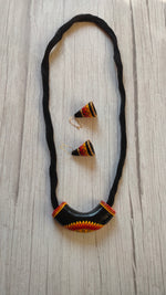 Load image into Gallery viewer, Elegant Handcrafted Terracotta Clay Necklace Set
