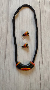 Elegant Handcrafted Terracotta Clay Necklace Set