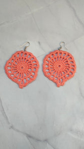 Jaali Pattern Flower Handcrafted Crochet Earrings
