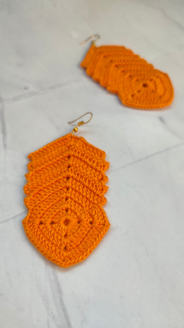 3 Layer Handcrafted Crochet Earrings