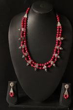 Load image into Gallery viewer, Red Jade Beads Elegant Choker Necklace Set
