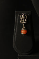 Load image into Gallery viewer, Orange Jade Beads Religious Motif Metal Pendant Necklace Set
