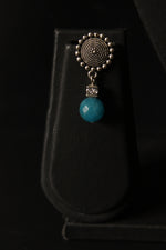Load image into Gallery viewer, Turquoise Jade Beads Spiral Metal Charms Necklace Set
