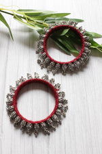 Load image into Gallery viewer, Metal Charms Embellished Braided Handcrafted Bangles
