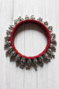 Metal Charms Embellished Braided Handcrafted Bangles