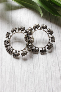 Metal Charms Embellished Earrings