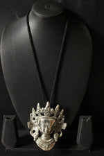 Load image into Gallery viewer, Statement Oxidised Religious Motif Pendant Thread Closure Necklace
