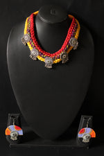 Load image into Gallery viewer, Vibrant Multi-Color Braided Threads Necklace Set
