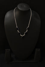 Load image into Gallery viewer, Tear Drop Prong Set Tanzanite Quartz Natural Gemstone Embedded Silver Plated Necklace
