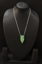 Load image into Gallery viewer, Green Crystal Druzy Gemstone Embedded Pendant Necklace
