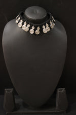 Load image into Gallery viewer, Metal Charms Embellished Black Braided Threads Necklace
