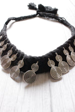 Load image into Gallery viewer, Metal Charms Embellished Black Braided Threads Necklace
