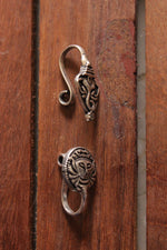 Load image into Gallery viewer, Set of 2 Religious Motifs Oxidised FInish Brass Clip-On Nosepins
