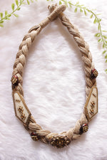 Load image into Gallery viewer, Multiple Jute Strings Hand Braided Necklace with Charms
