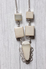 Load image into Gallery viewer, Dendrite Agate Natural Gemstone Embedded Silver Plated Necklace
