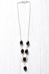 Black Spinel Gemstone Embedded Ethnic Handmade Necklace