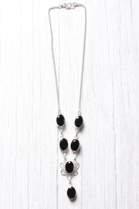 Black Spinel Gemstone Embedded Ethnic Handmade Necklace