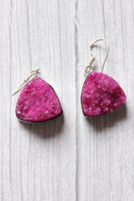 Load image into Gallery viewer, Pink Sugar Druzy Gemstone Embedded Ethnic Handmade Earrings
