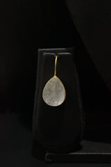 Pink Center Stone Natural Gemstones Embedded Flower Shape Statement Pendant Gold Finish Chain Necklace Set