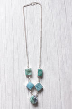 Load image into Gallery viewer, Multi Sugar Druzy Rare Natural Gemstone Embedded Silver Plated Handmade Necklace
