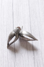 Load image into Gallery viewer, Conch Shaped Dull Silver Finish Stud Earrings
