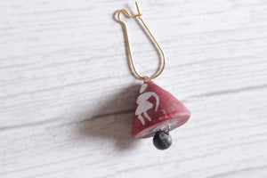 Handcrafted Tribal Terracotta Clay Red Dangler Earrings