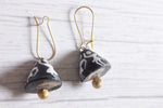 Load image into Gallery viewer, Handcrafted Tribal Terracotta Clay Black Dangler Earrings
