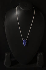 Load image into Gallery viewer, Blue Crystal Druzy Natural Gemstone Embedded Silver Plated Necklace
