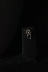 Glass Stones and Rhinestones Embedded Metal Necklace Set with Nosepin