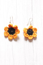 Load image into Gallery viewer, Sunflower Handcrafted Crochet Dangler Earrings
