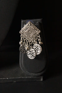 3 Layer Stamped Coins Necklace with Thread Closure
