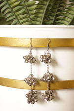 Load image into Gallery viewer, Ghungroo Beads Braided in Metal Chain Dangler Earrings
