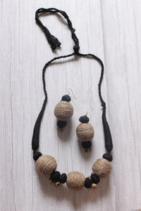 Ghungroo Embellished Handcrafted Jute Choker Necklace Set