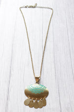 Load image into Gallery viewer, Hand Painted Brass Pendant Petite Everyday Wear Necklace
