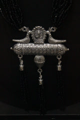 Peacock Motif Beaded Strings Chain Necklace