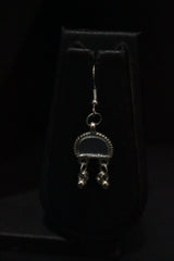 Glass Beads Embedded Metal Choker Necklace Set with Thread Closure