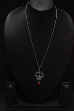 Load image into Gallery viewer, Trishul Shape Pendant Long Chain Necklace Set
