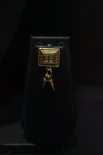Load image into Gallery viewer, Antique Gold Finish Pendant Rope Closure Necklace Set with Multi-Color Wooden Beads
